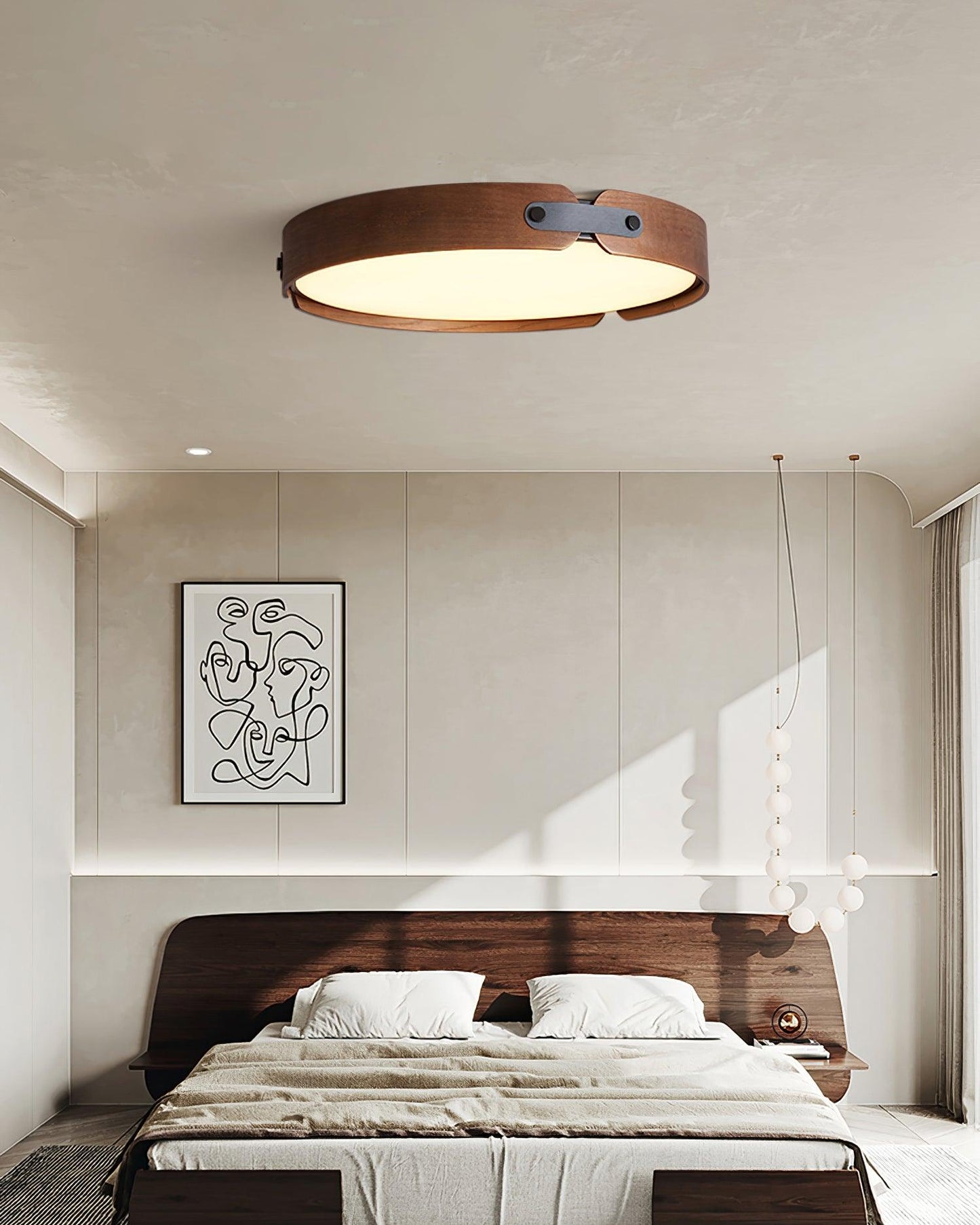 Aiwen Wood Ceiling Light - Loonglight