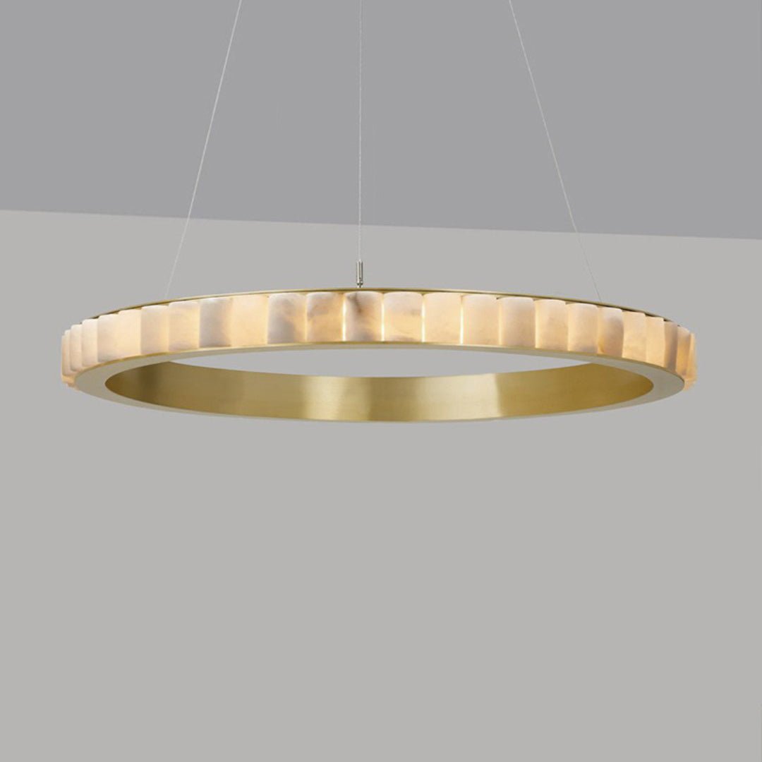 Alabaster Avalon Halo Chandelier - Loonglight