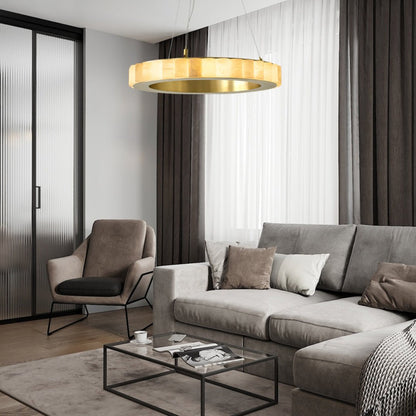 Alabaster Avalon Halo Chandelier - Loonglight