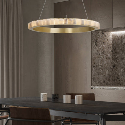 Alabaster Avalon Halo Chandelier - Loonglight