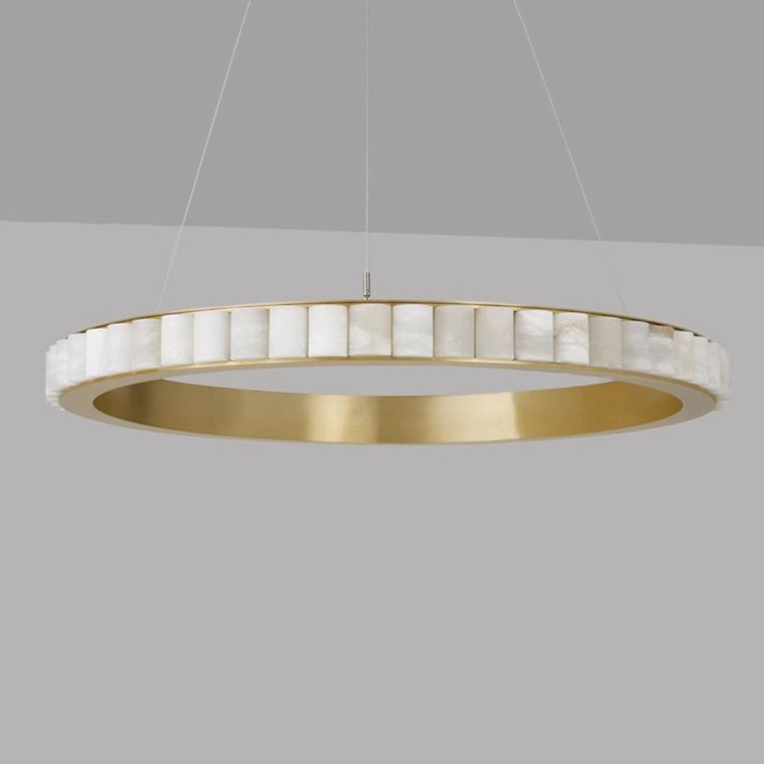 Alabaster Avalon Halo Chandelier - Loonglight