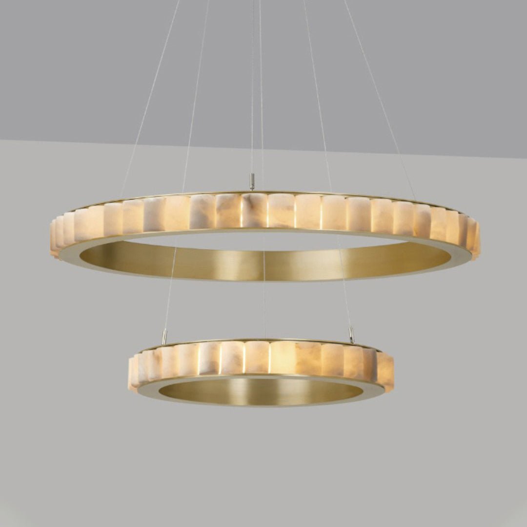 Alabaster Avalon Halo Chandelier - Loonglight