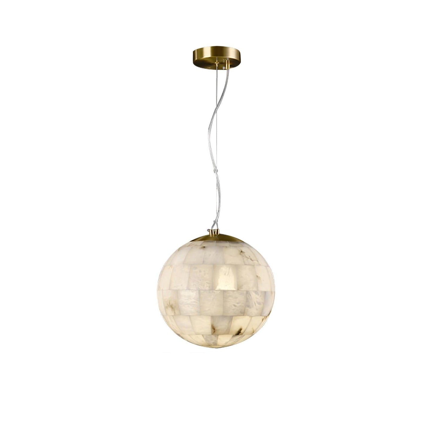 Alabaster Ball Pendant Light - Loonglight