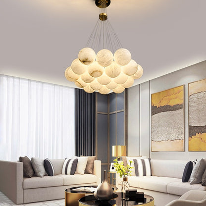 Alabaster Balls Chandelier - Loonglight