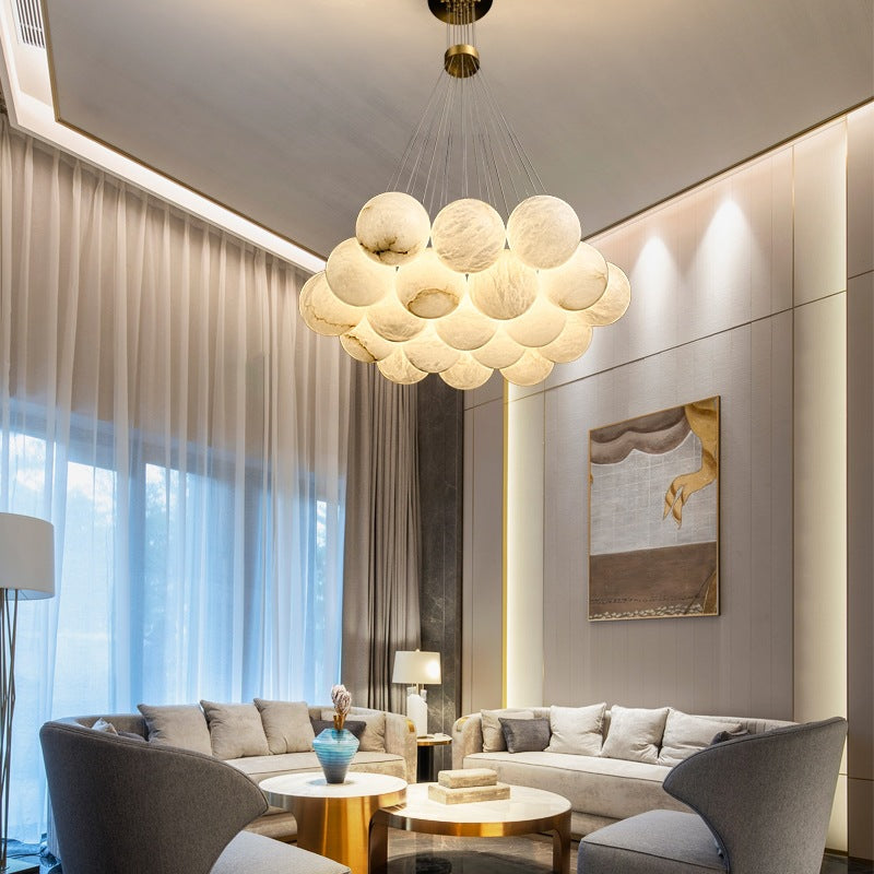 Alabaster Balls Chandelier - Loonglight