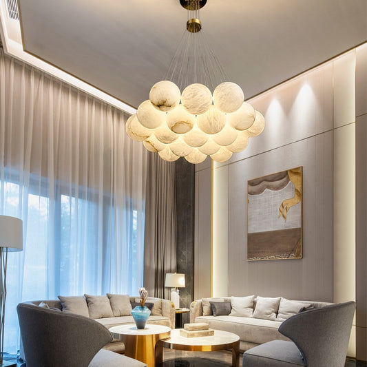 Alabaster Balls Chandelier - Loonglight