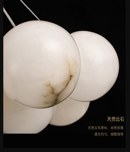 Alabaster Balls Chandelier - Loonglight