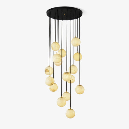 Modern Multi-Globe Alabaster Chandelier - Loonglight