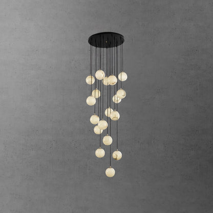 Modern Multi-Globe Alabaster Chandelier - Loonglight