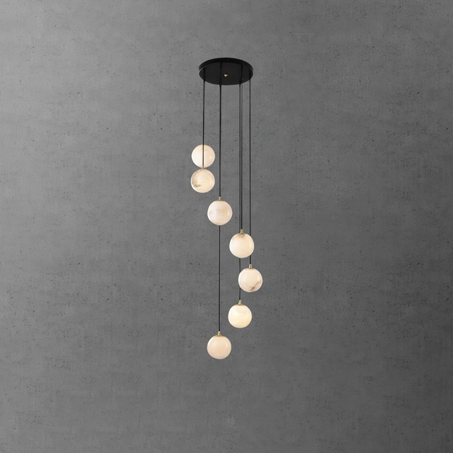 Modern Multi-Globe Alabaster Chandelier - Loonglight