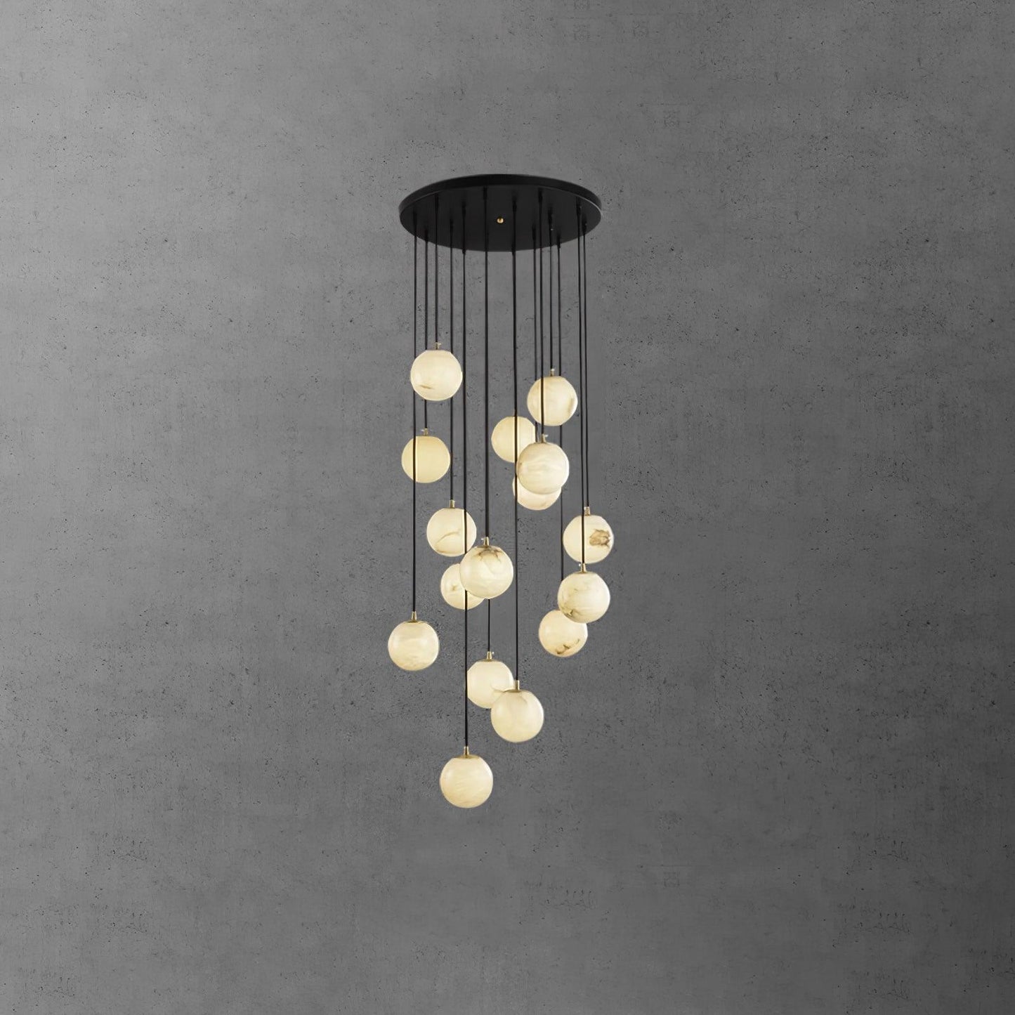 Modern Multi-Globe Alabaster Chandelier - Loonglight