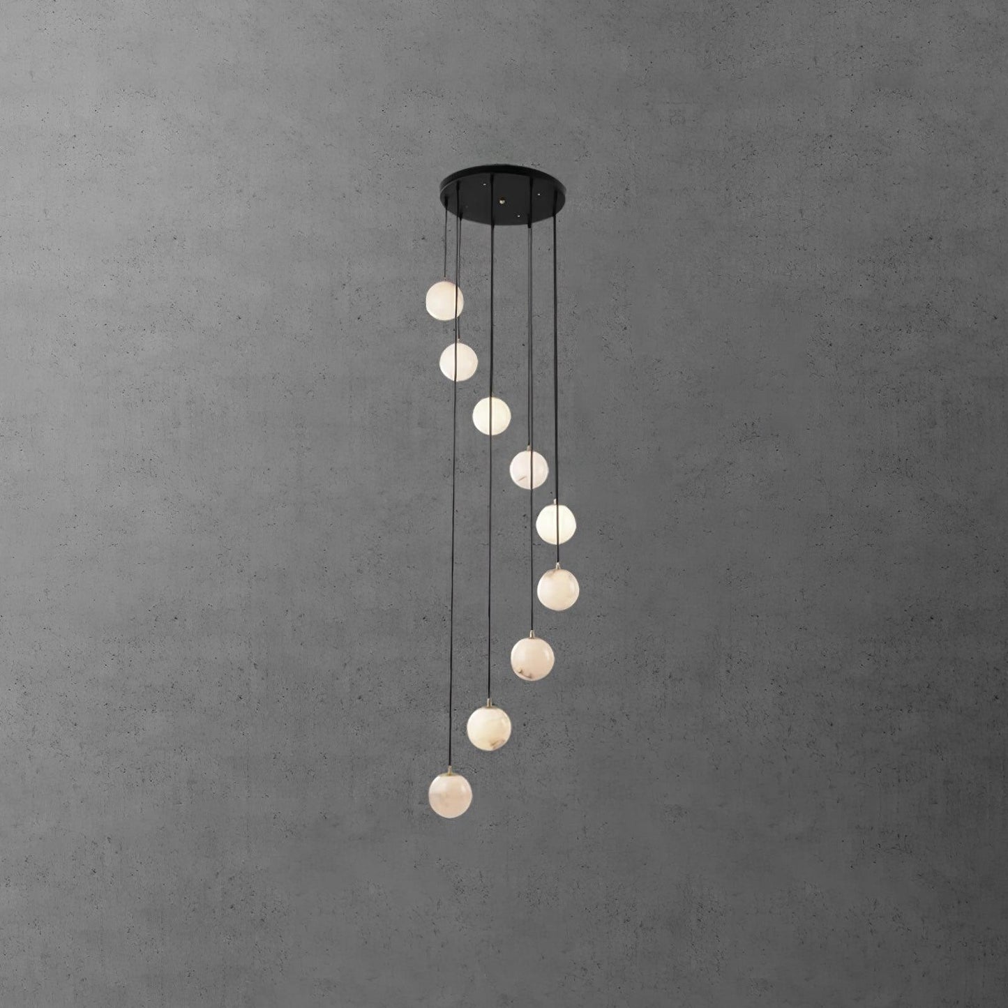 Modern Multi-Globe Alabaster Chandelier - Loonglight