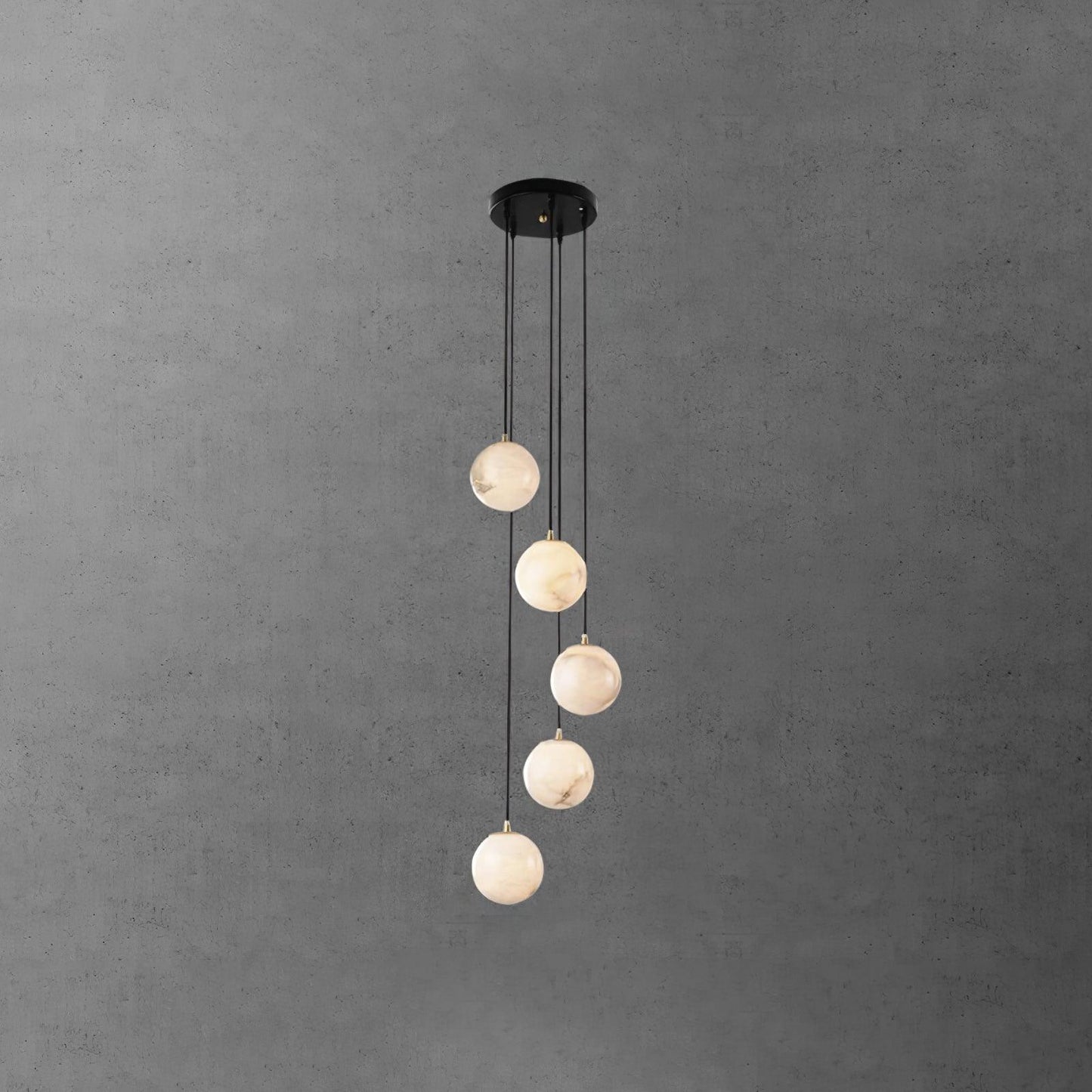 Modern Multi-Globe Alabaster Chandelier - Loonglight