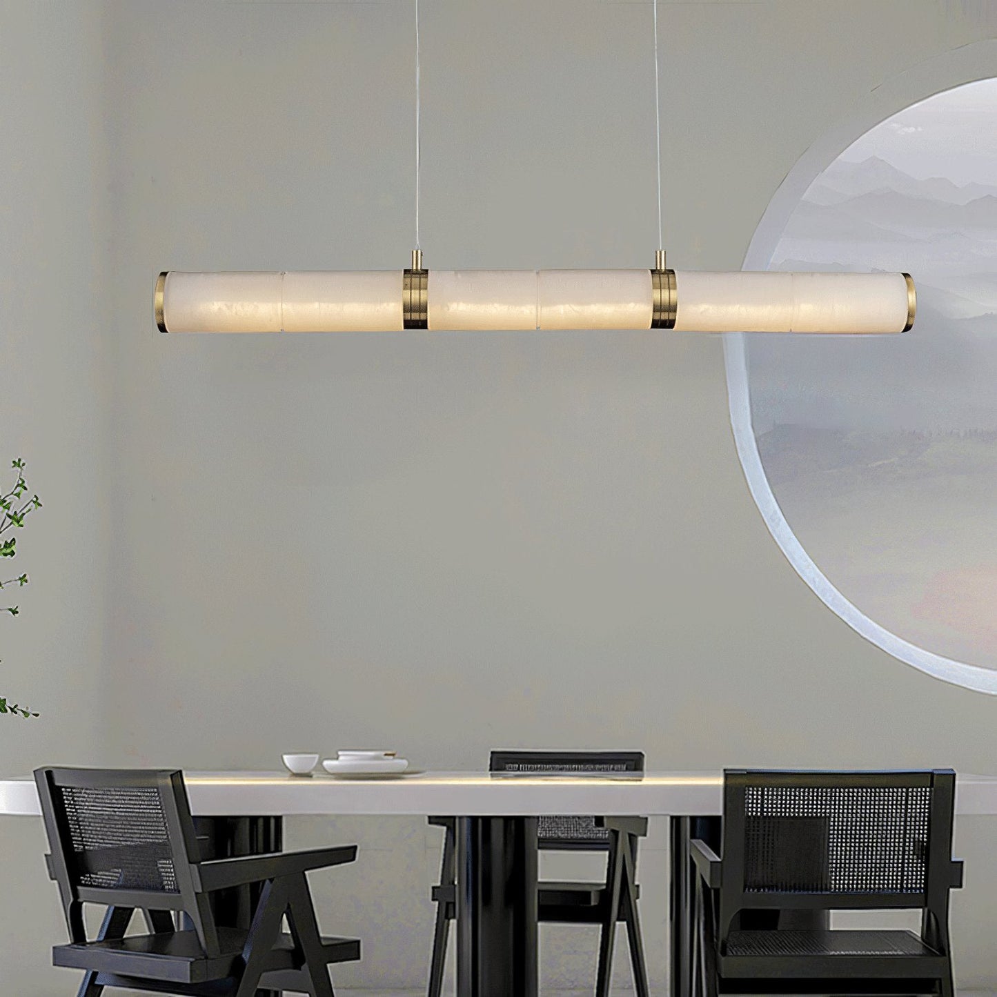 Alabaster Beam Pendant Light - Loonglight