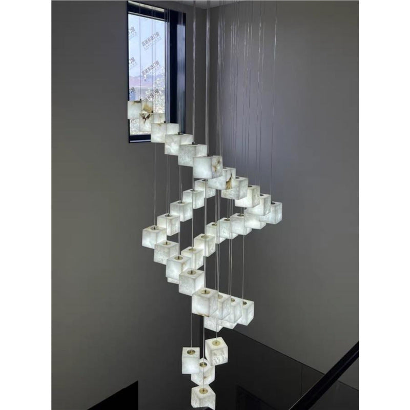 Alabaster Box Pendant Light - Loonglight