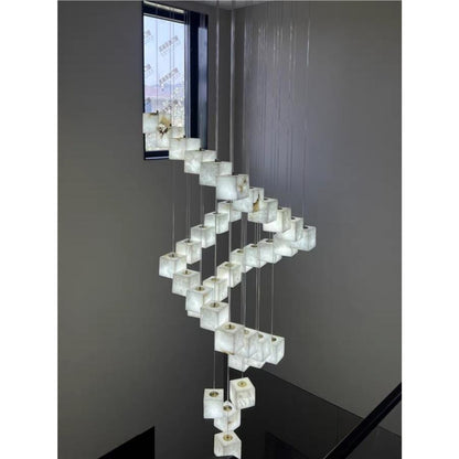 Alabaster Box Pendant Light - Loonglight