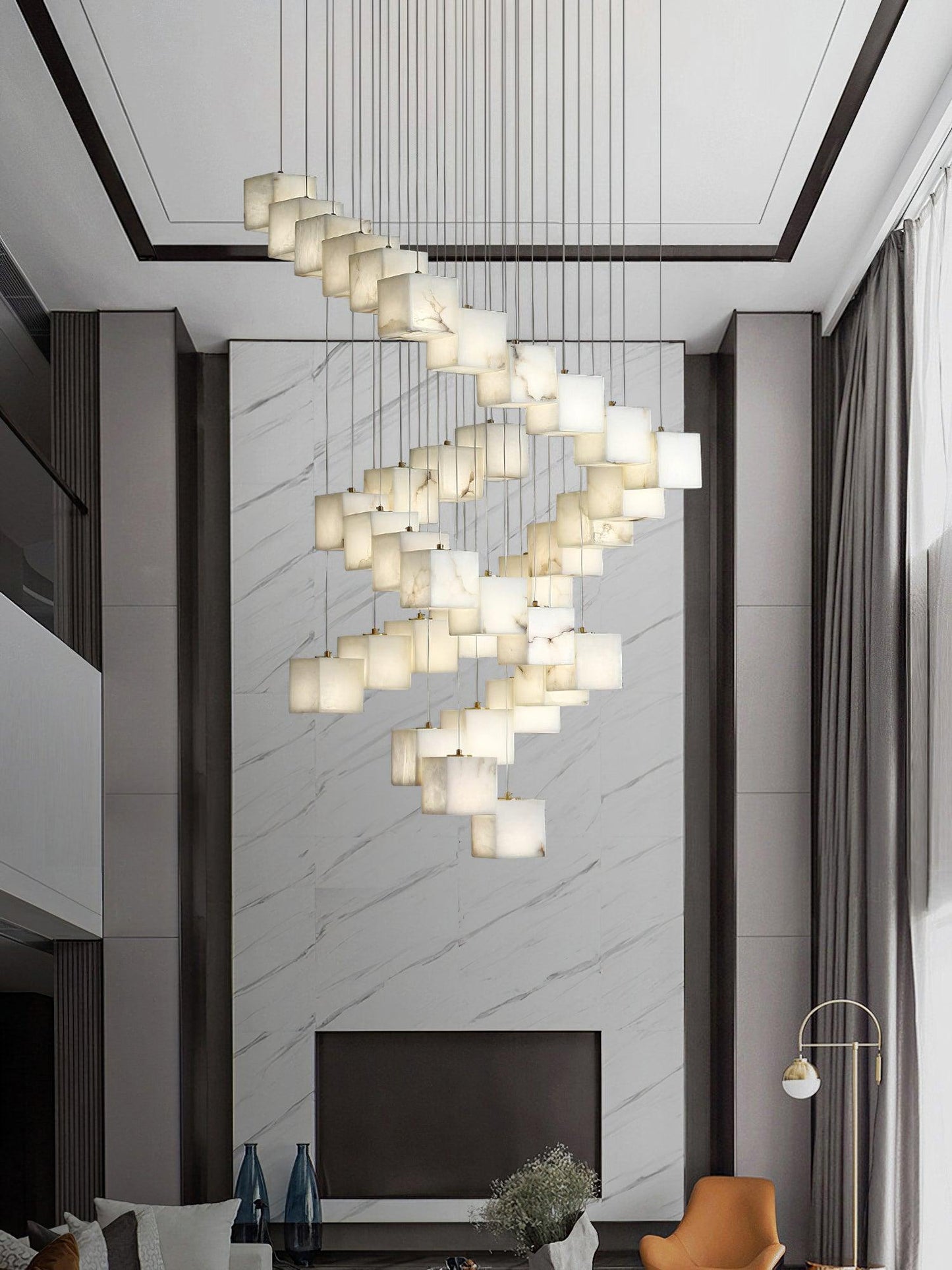 Alabaster Box Pendant Light - Loonglight