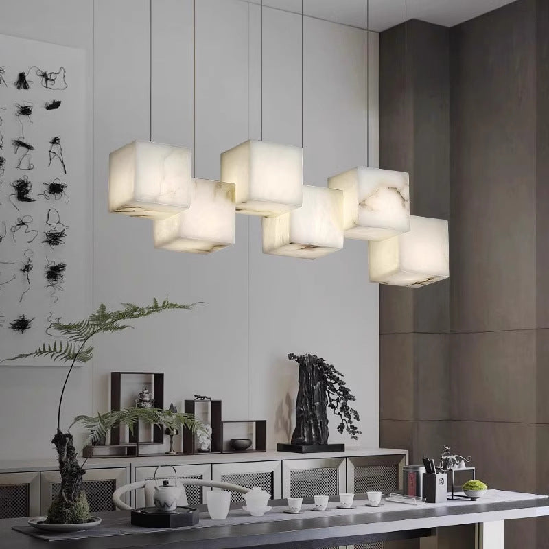 Alabaster Box Pendant Light - Loonglight