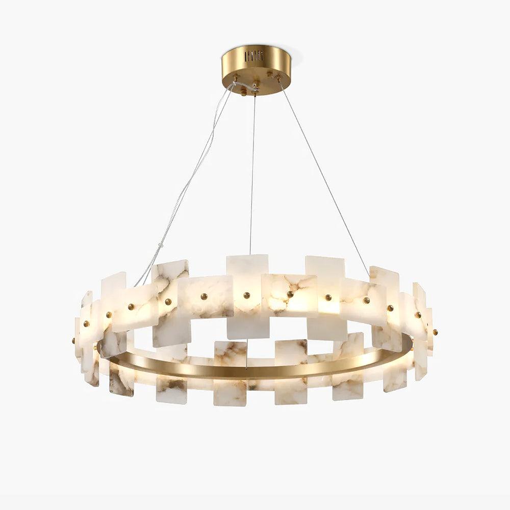 Alabaster Halo Chandelier - Loonglight