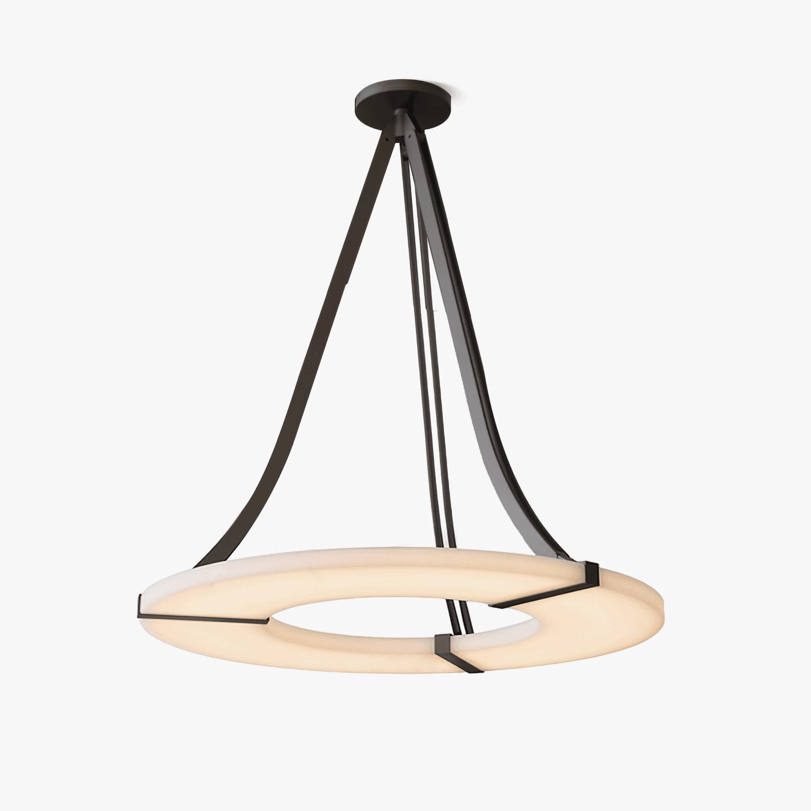 Alabaster Halo Pendant Light - Loonglight