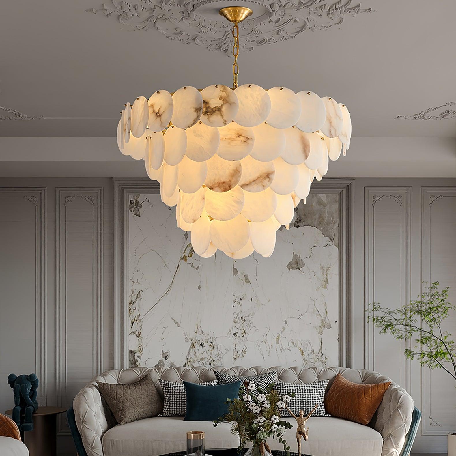Alabaster Shell Chandelier - Loonglight