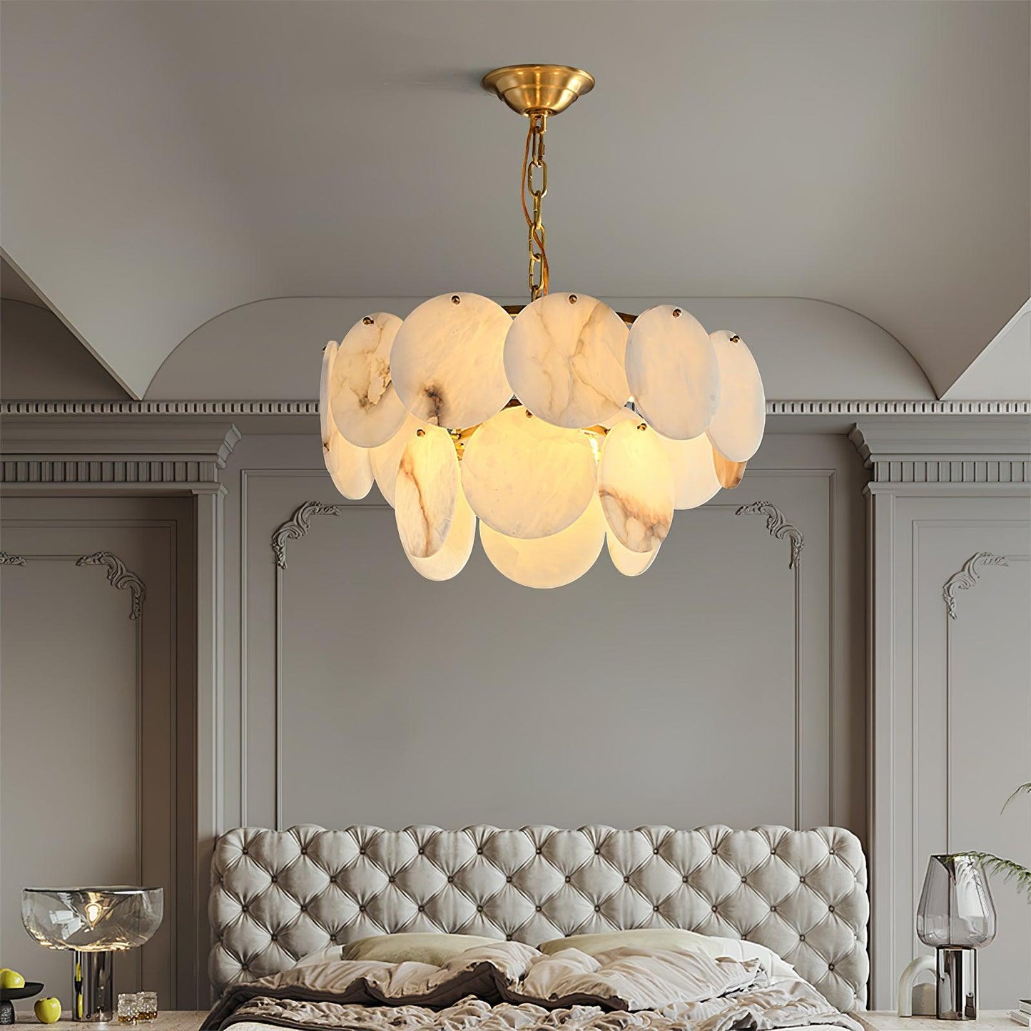 Alabaster Shell Chandelier - Loonglight