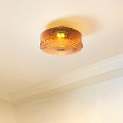 Amber Glass Ceiling Light