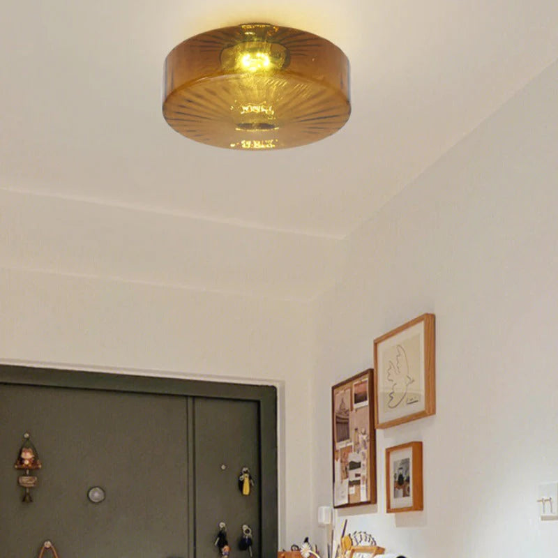 Amber Glass Ceiling Light