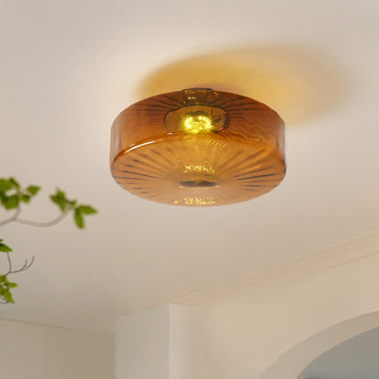 Amber Glass Ceiling Light