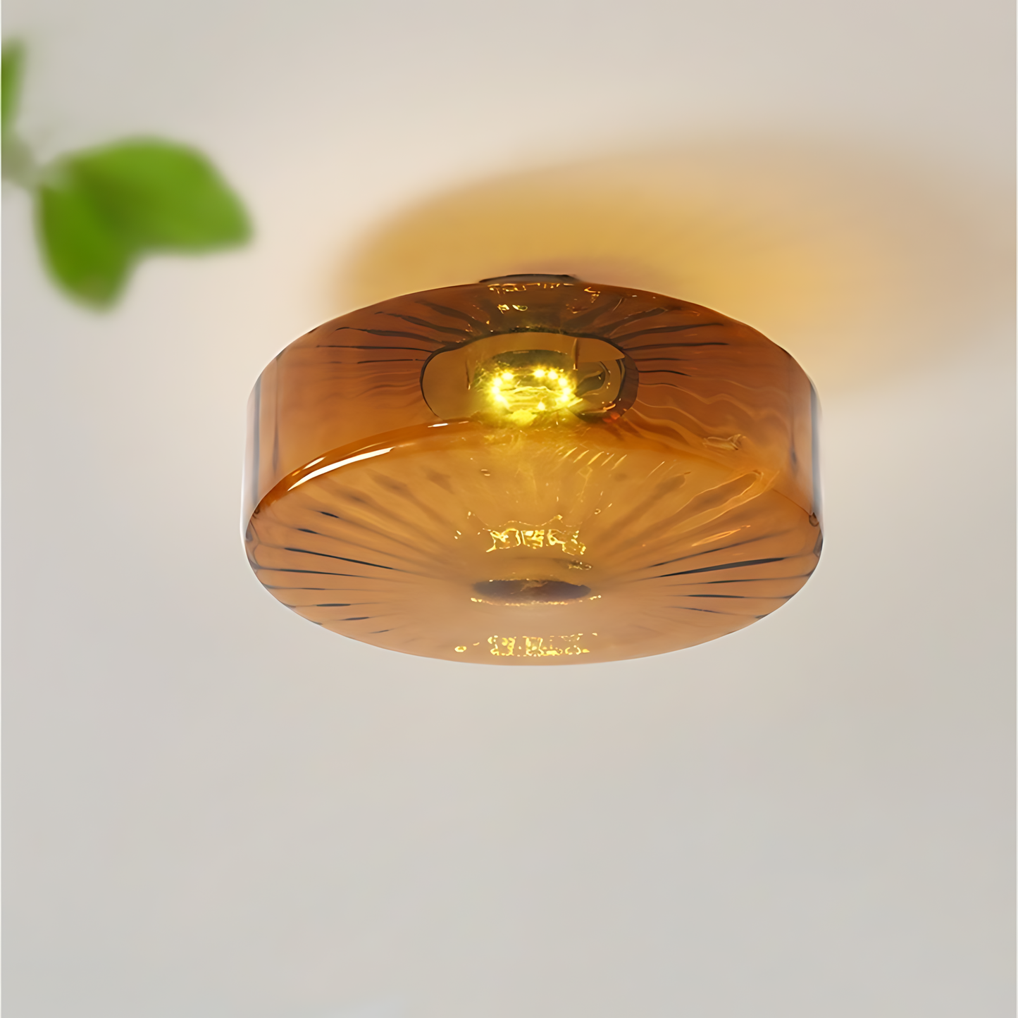 Amber Glass Ceiling Light