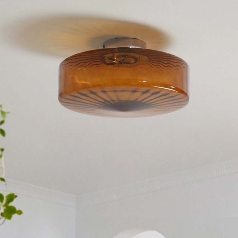 Amber Glass Ceiling Light