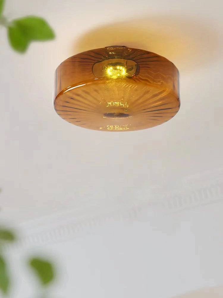 Amber Glass Ceiling Light