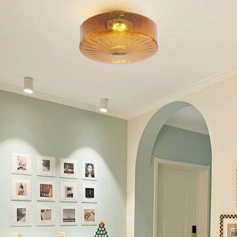 Amber Glass Ceiling Light