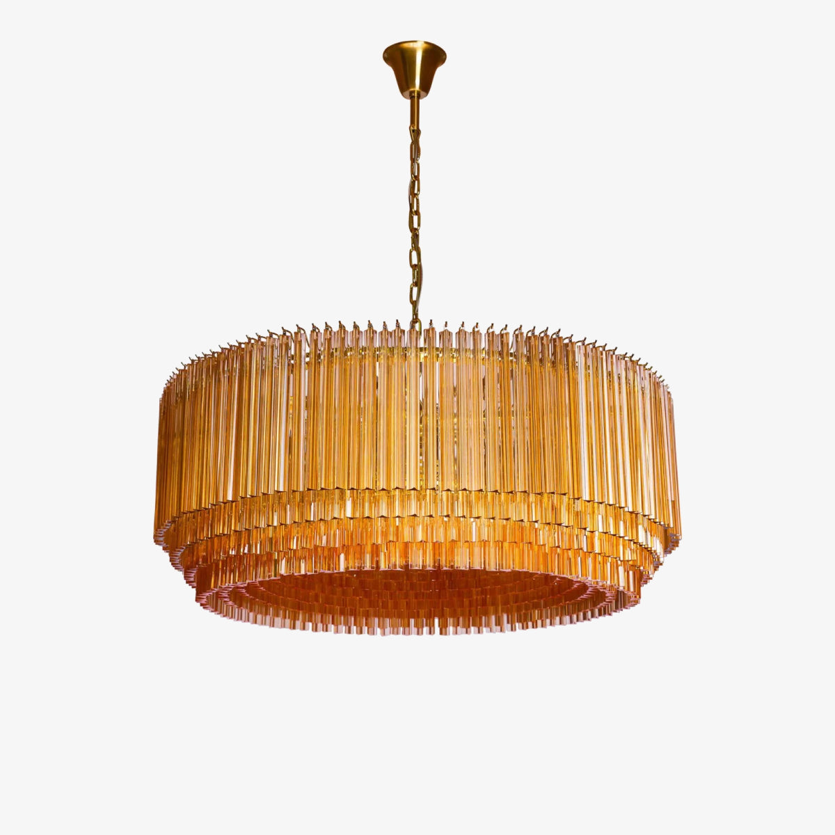 Amber Drum Murano Glass Chandelier - Loonglight