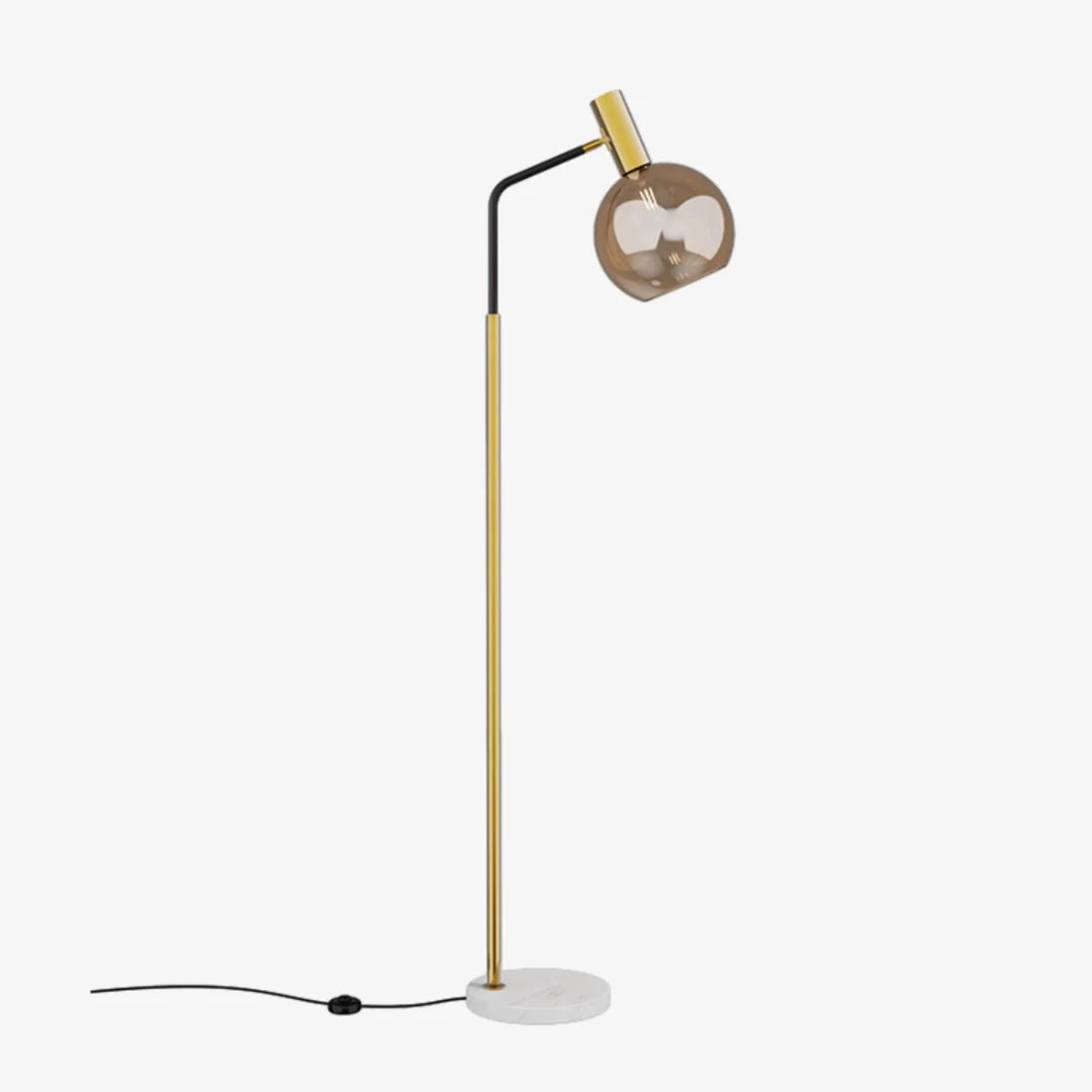Marlo Amber Glass Floor Lamp - Loonglight