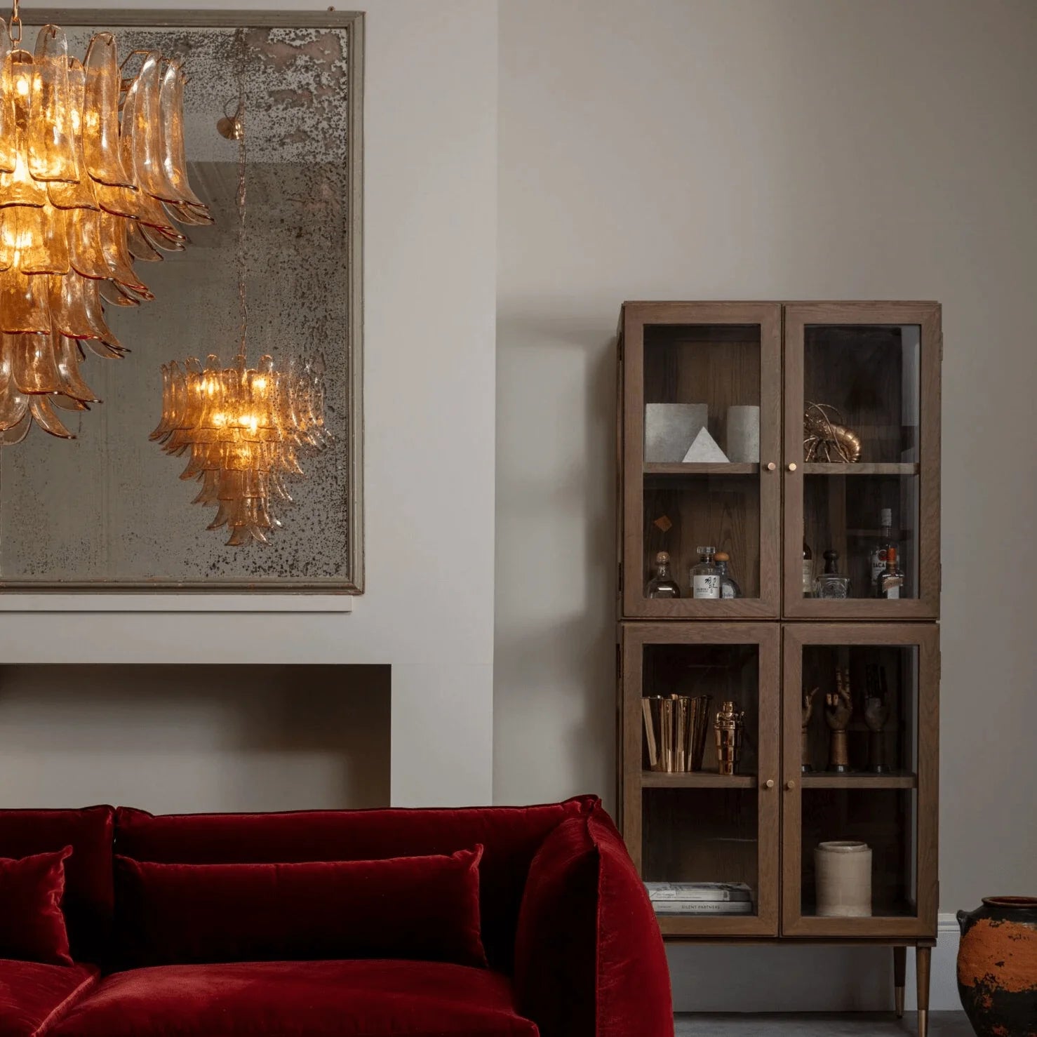 Amber Petalo Glass Chandelier - Loonglight