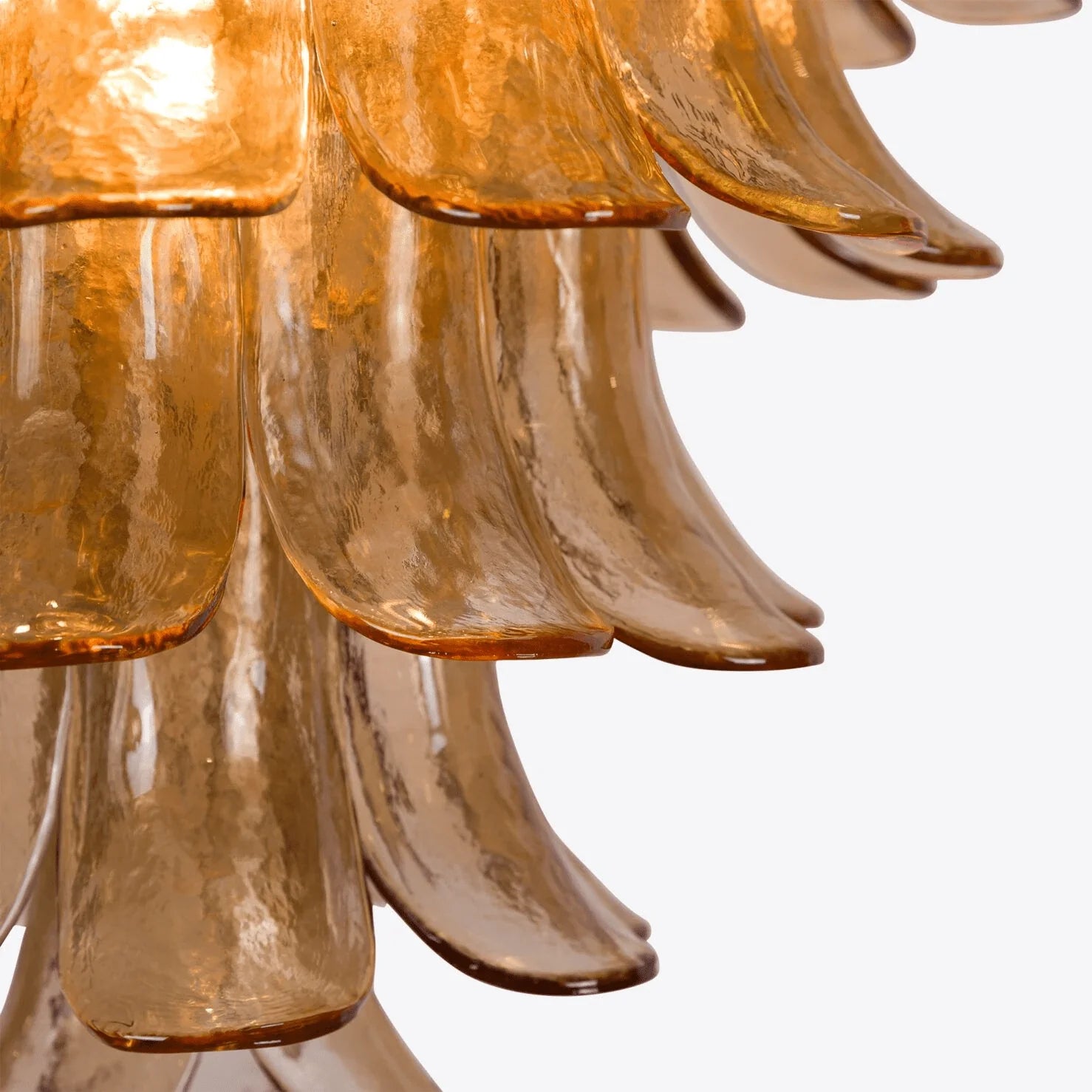 Amber Petalo Glass Chandelier - Loonglight
