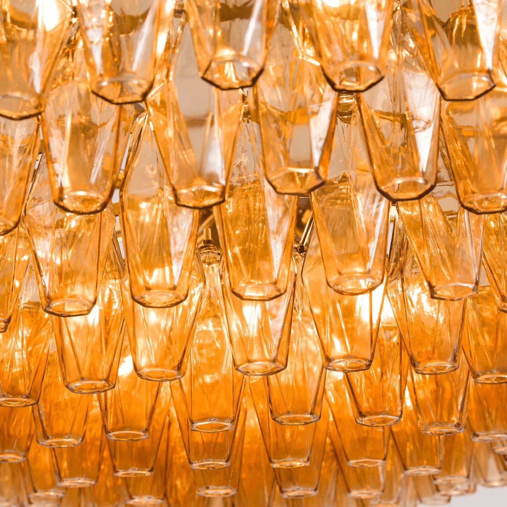 Amber Prism Murano Chandelier - Loonglight