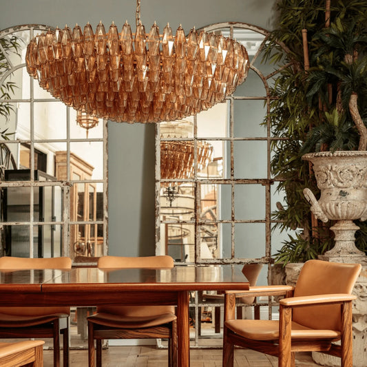 Amber Prism Murano Chandelier - Loonglight