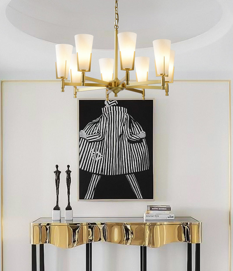Antoinette Brass Chandelier - Loonglight