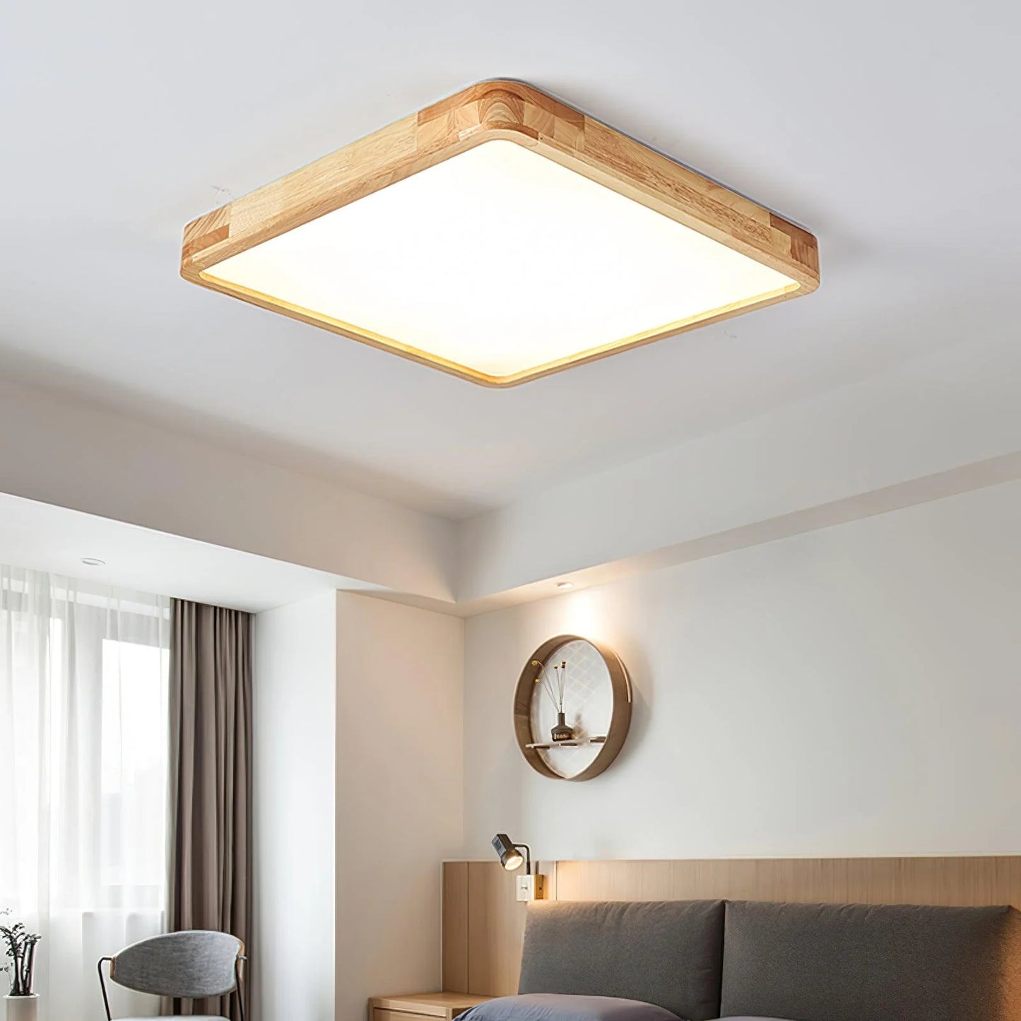 Arlo Rectangular Wood Ceiling Light - Loonglight