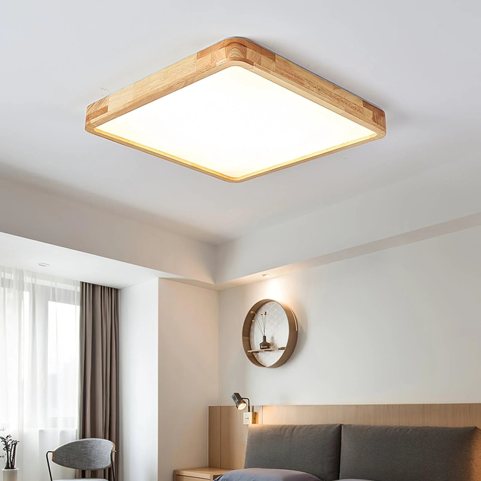 Arlo Rectangular Wood Ceiling Light - Loonglight