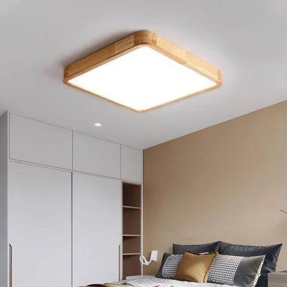 Arlo Rectangular Wood Ceiling Light - Loonglight