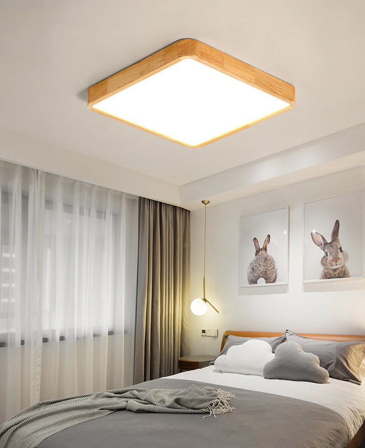 Arlo Rectangular Wood Ceiling Light - Loonglight
