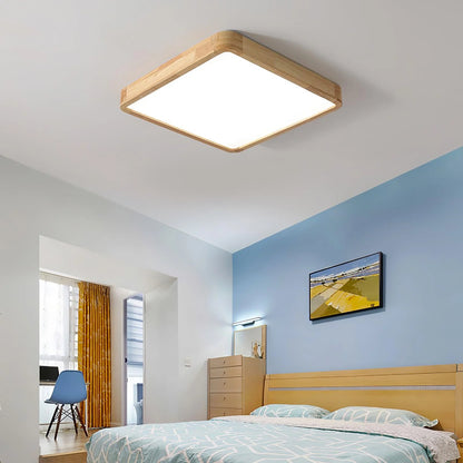 Arlo Rectangular Wood Ceiling Light - Loonglight