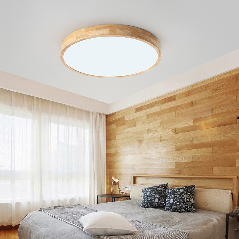 Arlo Round Wood Ceiling Light - Loonglight