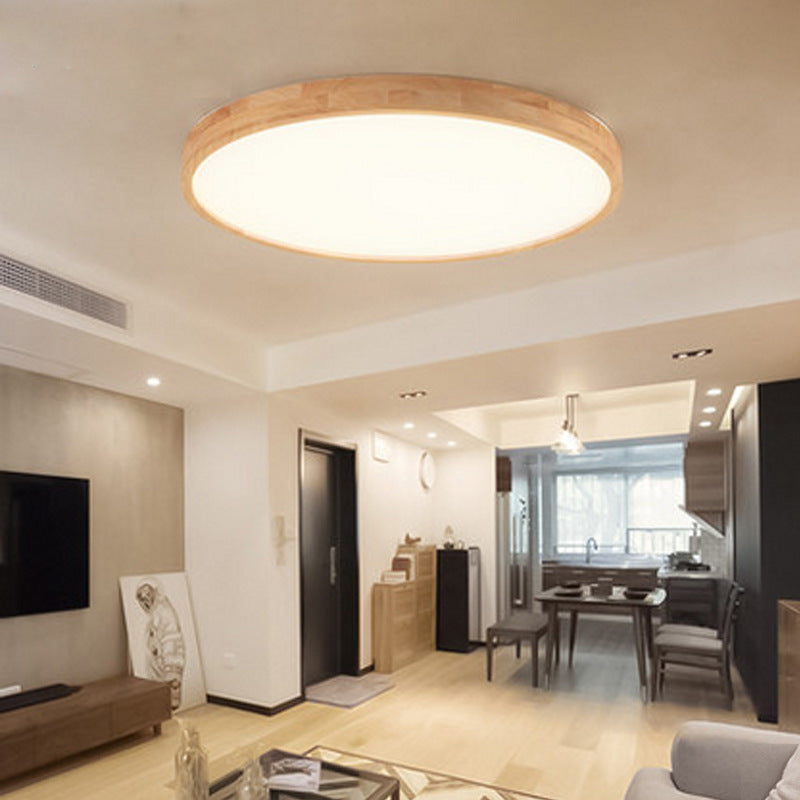 Arlo Round Wood Ceiling Light - Loonglight