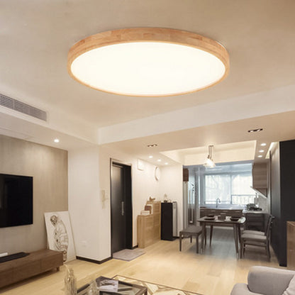 Arlo Round Wood Ceiling Light - Loonglight