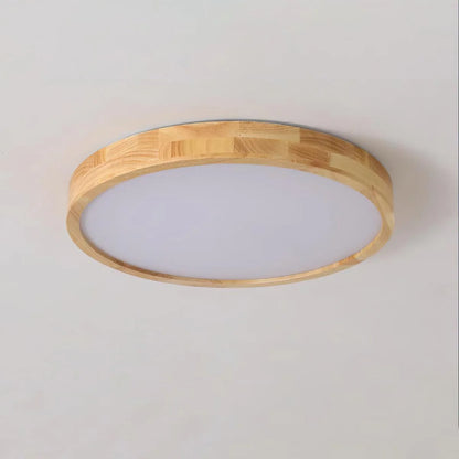 Arlo Round Wood Ceiling Light - Loonglight