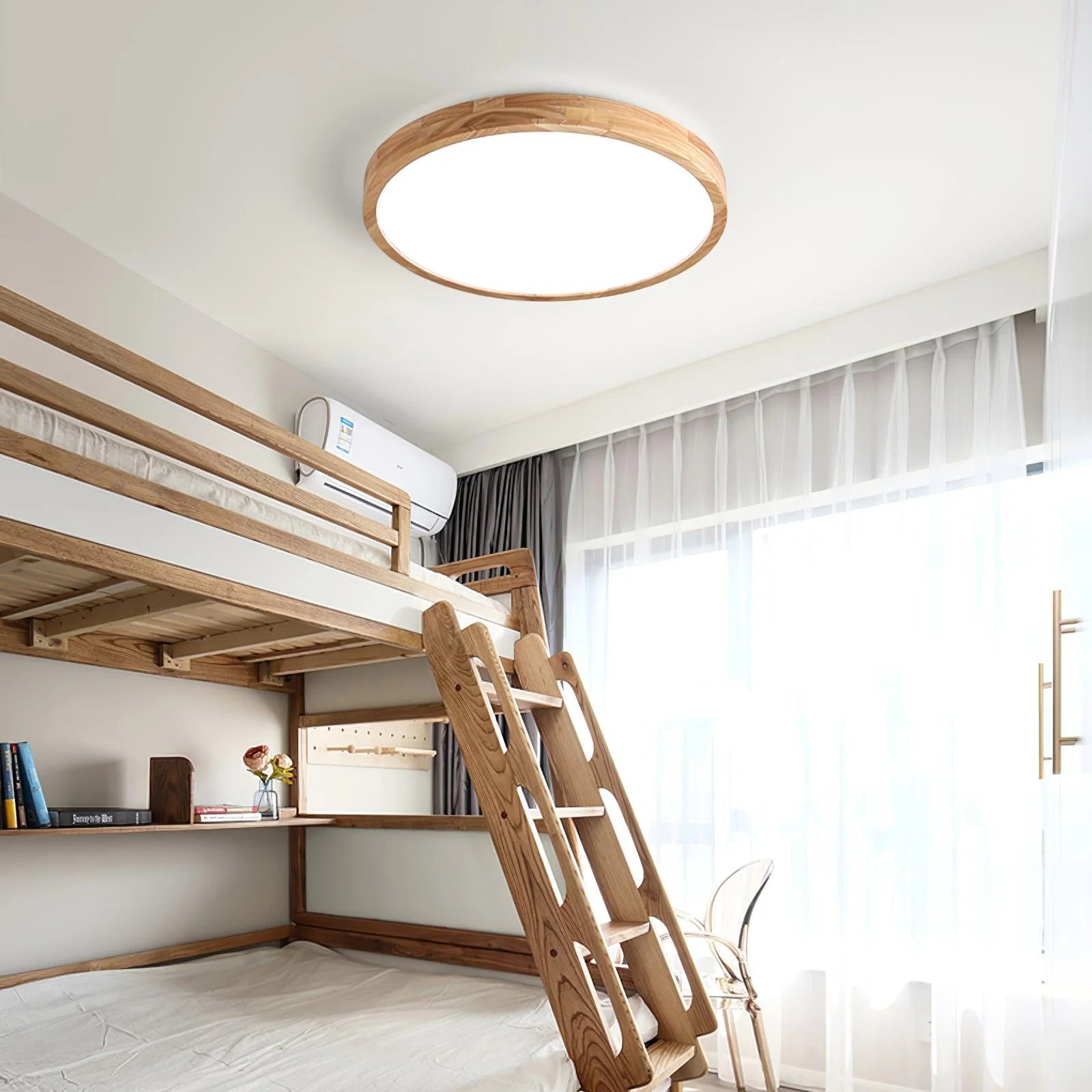 Arlo Round Wood Ceiling Light - Loonglight
